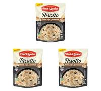 Paul & Louise - Risotto Poulet, Cèpe, Parmesan 300g - Sachet Micro-ondable - Prêt en 1 minute 30 - Poulet 100% Origine France - Sans colorant - Nutriscore B - Longue Conservation (Lot de 3)