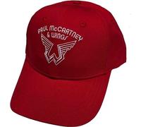 Paul McCartney - Casquette de baseball Logo pour homme/femme unie RO5894 (Taille unique) (Rouge/Noir)