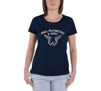 Paul McCartney - T-shirt Logo pour femme RO2762 (L) (Bleu marine)