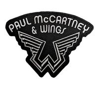 Paul McCartney & Wings - Logo - Ecusson à repasser, tissu tissé RO11849 (taille unique) (Noir/Blanc)