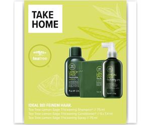 Paul-Mitchell Soins-des-cheveux Tea-Tree-Lemon-SageTake Home Set Tea Tree Lemon Sage Thickening Shampoo 75 ml + Tea Tree Lemon Sage Thickening Conditioner 6x7,4 ml + Tea Tree Lemon Sage Thickening Spr