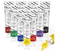 Paul Rubens Lot de 10 tubes de peinture à l'huile de 170 ml, 10 couleurs vives de haute qualité, avec une excellente durabilité et opacité de la peinture à l'huile, convient aux étudiants, artistes,