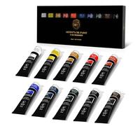 Paul Rubens Lot de 10 tubes de peinture à l'huile de 40 ml pour artistes, hautement pigmentées, excellente opacité et résistance à la lumière, kit professionnel de peinture à l'huile