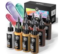 Paul Rubens Lot de 12 peintures acryliques métallisées C, flacons de 60 ml, pigments riches, forte opacité, peintures acryliques pour adultes, artistes, débutants sur toile, rochers, bois, céramique,