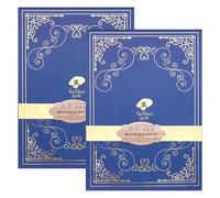 Paul Rubens Lot de 2 carnets de croquis aquarelle, 14 feuilles de papier aquarelle de 14 feuilles, 50 % coton pressé à froid, style organe bleu, 63,5 kg/300 g/m²