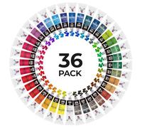 Paul Rubens Lot de 36 aquarelles vives, tube 5 ml, aquarelle non toxique, fournitures artistiques, kits pour adultes et adolescents, débutants