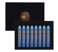 Paul Rubens Lot de 8 pastels à l'huile bleu cendré avec texture crémeuse, faciles à mélanger, pastels à l'huile HAIYA pour artistes et débutants, fournitures d'art pour la peinture et le dessin