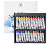 Paul Rubens peinture aquarelle - 24 couleurs vives, tubes d'aquarelle de 12 ml, fournitures artistiques pour adultes, artistes et débutants