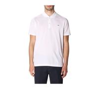 PAUL SHARK Polo En Coton Biologique Piqué Avec Écusson Requin Blanc