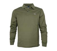 Paul & Shark - Polo Piqué en Coton à Manches Longues - Homme - Tops - Vert - Taille: 2XL