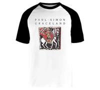 Paul Simon Graceland T-Shirt À Manches Courtes Unisexe Blanc Baseball Tee