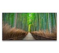 Paul Sinus 120x60cm Tableau mural - Magie de la forêt de bambou - Nature, harmonie, bambou