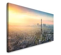 Paul Sinus Art GmbH Paris Skyline Impression sur toile panoramique Format XXL 120 x 50 cm Décoration murale pour salon