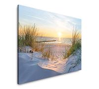 Paul Sinus Art - Image murale sur toile - Coucher de soleil sur la mer Baltique - 40 x 60 cm - Art photographique inspirant, de qualité musée, pour votre foyer