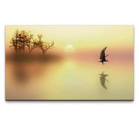 Paul Sinus Art Images XXL Oiseaux dans un paysage 120 x 70 cm Tableau mural sur toile