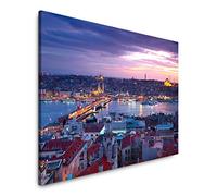 Paul Sinus Art Istanbul Coucher de Soleil Inspiré en qualité musée pour Votre Maison comme Déco Chambre, Décorations Murales, 40 x 60 cm