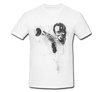 Paul Sinus Art Miles Davis (2) T-shirt pour homme avec imprimé Blanc - Blanc - X-Large