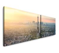 Paul Sinus Art Paris Skyline Toile murale avec 2 stickers muraux de 50 x 90 cm