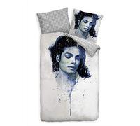Paul Sinus Art Parure de lit Michael Jackson - 135 x 200 cm + 80 x 80 cm - Motif sensuel - Super qualité - Respirant - Hypoallergénique - En microfibre