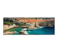 Paul Sinus Art Photos Impression d'art image mural - 150 x 50 cm La Croatie Dubrovnik Ville la Mer Montagnes