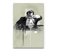 Paul Sinus Art Pulp Fiction John Travolta Splash Art Tableau sur toile Naturel 90 x 60 cm