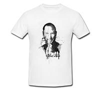 Paul Sinus Art Steve-Jobs T-shirt pour homme Blanc avec imprimé - Blanc - Large