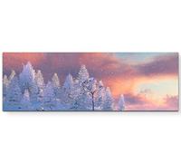 Paul Sinus Art Tableau de qualité Motif Paysage d'hiver, 3D Illustration sur Toile, 120 x 40 cm