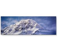 Paul Sinus Art Tableau de qualité recouverte de Montagne en Norvège sur Toile, 120 x 40 cm