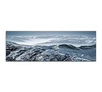Paul Sinus Art Tableau mural - Impression d'art - 150 x 50 cm - Montagnes de montagne, neige et brouillard