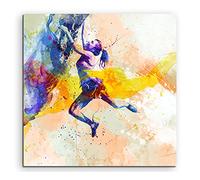 Paul Sinus Art Tableau mural Motif escalade 60 x 60 cm Image de sport Aquarelle Art