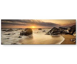 Paul Sinus Art Tableaux sur toile - 150 x 50 cm - Mer calme le soir, au coucher du soleil