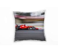 Paul Sinus Art Urban, Formule 1, Vitesse, Non tranchante, Oreiller décoratif pour canapé ou canapé 40 x 40 cm - Décoration pour Bien-être - Fabriqué en Allemagne, Microfibre, Gris, Bezug mit Füllung