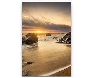 Paul Sinus Art WTD Mantiburi Toile décorative 90 x 60 cm Motif mer calme le soir, coucher du soleil