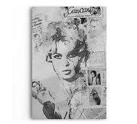 Paul Sinus Brigitte Bardot Newspaper Art Film Star Légende du film Noir et blanc Décoration Murale Affiche Film