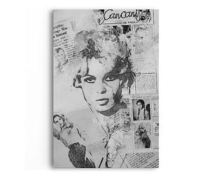 Paul Sinus Brigitte Bardot Newspaper Art Film Star Légende du film Noir et blanc Décoration Murale Affiche Film