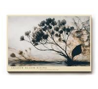 Paul Sinus Décoration murale abstraite Fleurs Structure naturelle Art botanique moderne Lignes grises brunes minimalistes