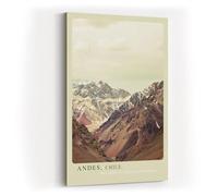 Paul Sinus Impression d'art 40 x 60 cm Andes - Paysage de montagne sublime du Chili avec structure de couleur minérale