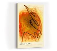 Paul Sinus Impression d'art 40 x 60 cm Burn Curve Rouge Jaune Ligne Feu Dynamique Expression Mouvement