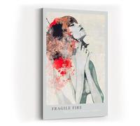 Paul Sinus Impression d'art 40 x 60 cm Fragile Fire Portrait abstrait, rouge et beige, The Beauty of Being Undone