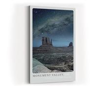 Paul Sinus Impression d'art 40 x 60 cm Monument Valley la nuit - Géant de pierre sous la tente étoilée des États-Unis