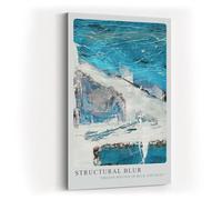 Paul Sinus Impression d'art 40 x 60 cm Structural Blur Bleu Blanc Structure Urban Abstrait Dynamique Mouvement