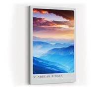 Paul Sinus Impression d'art 40 x 60 cm Sunbreak Ridges - Paysage de montagne lumineux avec ciel spectaculaire