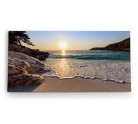 Paul Sinus Tableau 120x60cm Baie Plage Coucher de soleil Mer Horizon