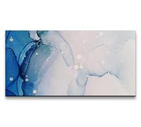 Paul Sinus Tableau mural 120 x 60 cm - Jeu de couleurs élégant - Abstraction moderne - Dégradés de bleus fascinants - Design unique - Art abstrait