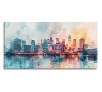 Paul Sinus Tableau mural 120 x 60 cm - Skyline exclusive de New York, œuvre d'art impressionnante, couleurs modernes