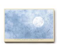 Paul Sinus Tableau mural 120 x 80 cm - Across the Silver Sky Birds in Motion beneath the Pale Moonlight