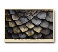 Paul Sinus Tableau mural 120 x 80 cm Armor of the Sleeping Dragon Texture métallique dans l'ombre dorée et la force