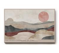 Paul Sinus Tableau mural 120 x 80 cm Le paysage du temps Le Quiet - Paysage de collines abstrait dans des tons chauds de la terre symbolise le calme, le temps et l'éphémère