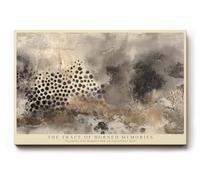 Paul Sinus Tableau mural 120 x 80 cm Motif abstrait The Trace of Burned Memories dans des tons terreux avec structure et profondeur