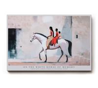 Paul Sinus Tableau mural 120 x 80 cm On the White Horse of Memory - Élégance intemporelle et symbolisme culturel dans une composition moderne